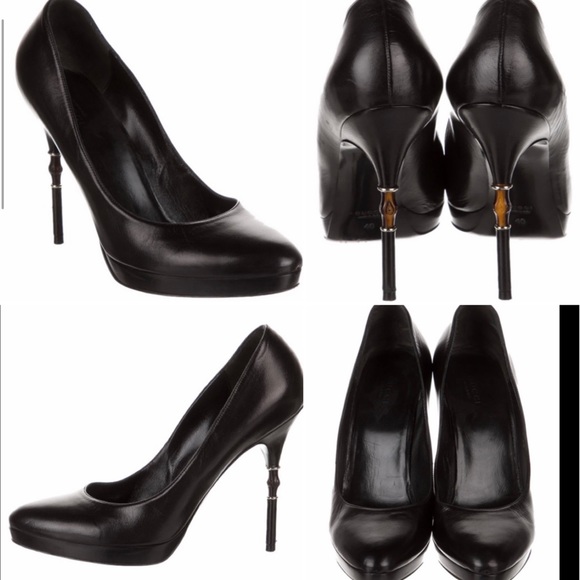 Authentic Gucci Platform Pump Bamboo Heels Shoes - Picture 3 of 8